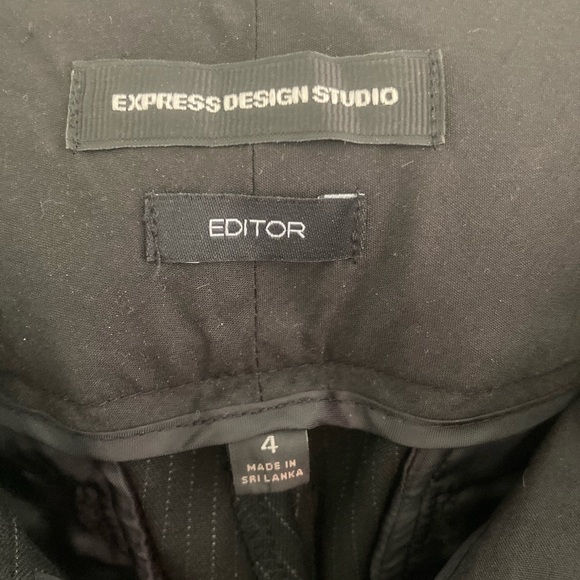 Black subtle pinstripe slacks - Picture 4 of 4